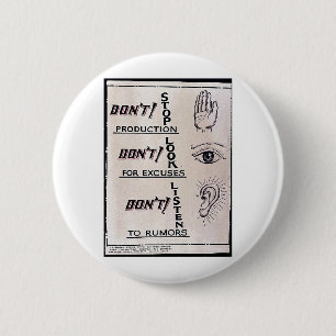 Chapa Redonda De 5 Cm ' No pare la producción, no paran para las