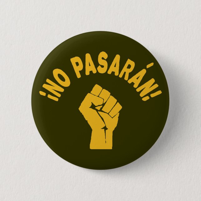 Chapa Redonda De 5 Cm No Pasaran - No Pasarán (Anverso)