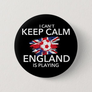 Chapa Redonda De 5 Cm No Puedo Mantener La Calma Inglaterra Está Jugando