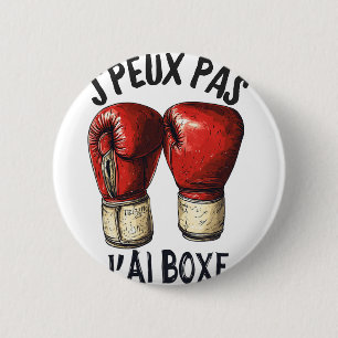 Chapa Redonda De 5 Cm No Puedo Tengo Boxeo Boxeador Divertido