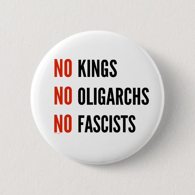 Chapa Redonda De 5 Cm No reyes oligarcas fascistas (Anverso)