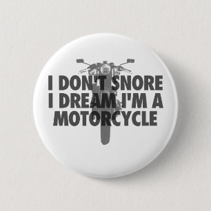 Chapa Redonda De 5 Cm No ronco sueño de I que soy una motocicleta