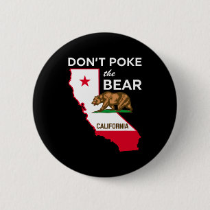 Chapa Redonda De 5 Cm No seas el oso Diseño de la República de Californi