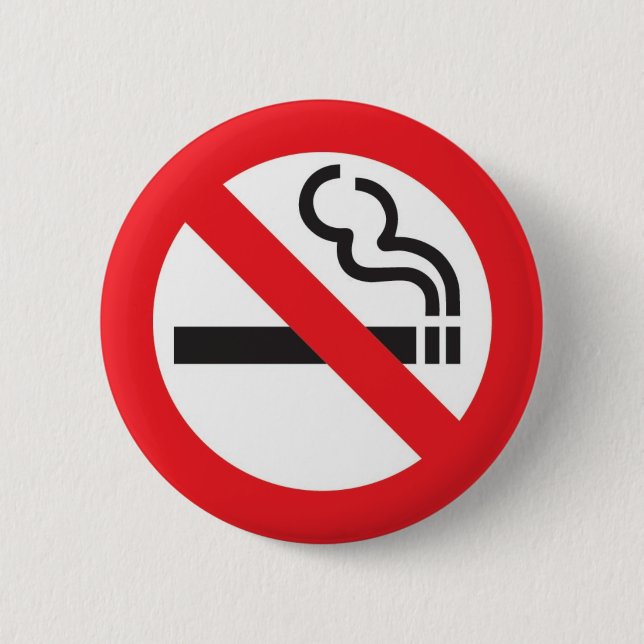 Chapa Redonda De 5 Cm No smoking badge m (Anverso)