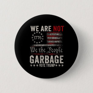 Chapa Redonda De 5 Cm No Somos Basura Votetrump 2025 Seguidor de Trump