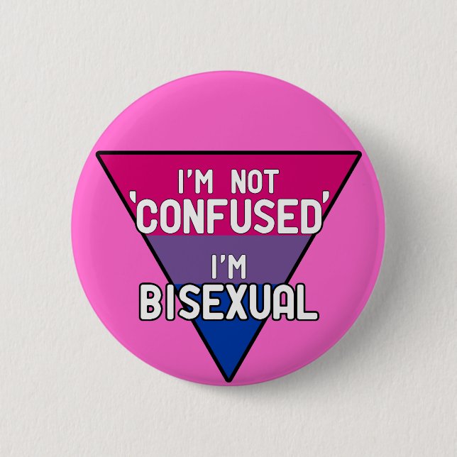 Chapa Redonda De 5 Cm No soy confuso, yo soy bisexual (Anverso)