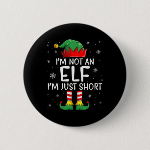 Chapa Redonda De 5 Cm No Soy Un Elfo Soy Solo Bajo Divertida Navidad Par