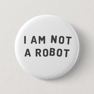 Chapa Redonda De 5 Cm No soy un robot