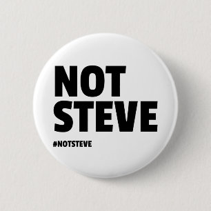Chapa Redonda De 5 Cm No Steve (texto negro)