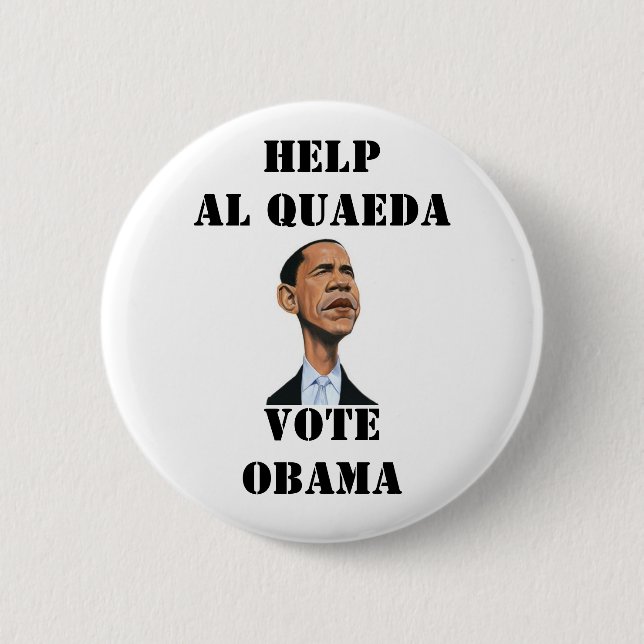 CHAPA REDONDA DE 5 CM NO VOTE POR OBAMA (Anverso)
