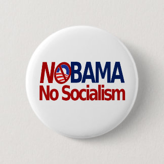 Chapa Redonda De 5 Cm NOBAMA ningún socialismo