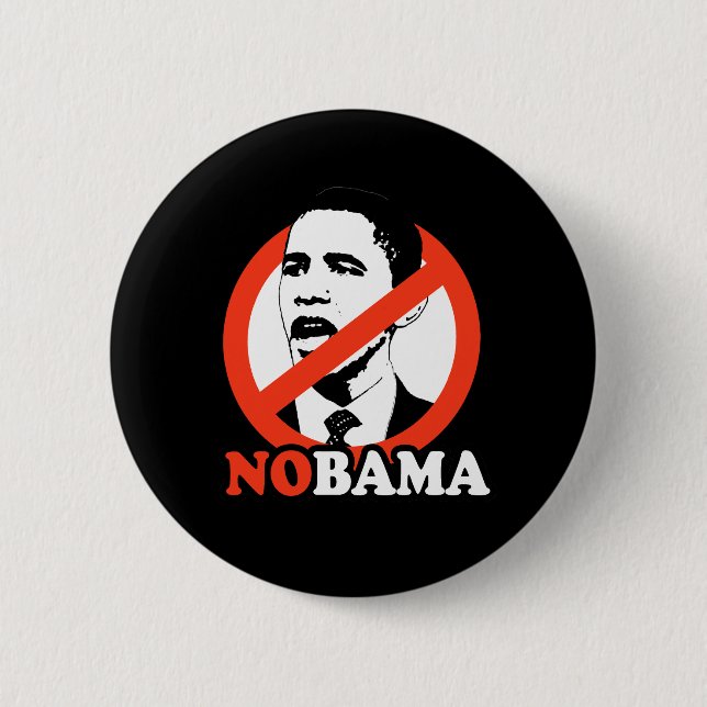 CHAPA REDONDA DE 5 CM NOBAMA / T-SHIRT ANTI-OBAMA (Anverso)