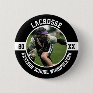 Chapa Redonda De 5 Cm Noche de los Seniors de Lacrosse en la Escuela Sec