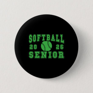 Chapa Redonda De 5 Cm Noche de Softbol de Último Año Softbol Senior 2026