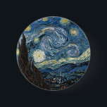 Chapa Redonda De 5 Cm Noche Van Gogh Starry<br><div class="desc">Obra maestra de la noche Vincent Van Gogh Starry,  obra de arte de época sobre productos modernos de Zazilicious</div>