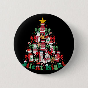 Chapa Redonda De 5 Cm Noches Silenciosas Enfermera Uci Navidad Médica Fe