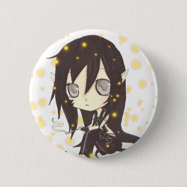 Chapa Redonda De 5 Cm nocturnia del chibi (Anverso)