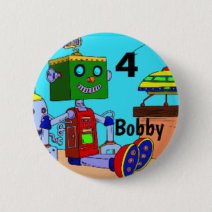 Chapa Redonda De 5 Cm NOMBRE DE EDAD DEL Personalizado DEL BOLSILLO DE A