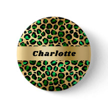 Nombre de patrón de leopardo de oro verde esmerald