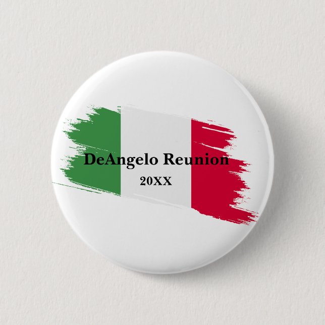 Chapa Redonda De 5 Cm Nombre de pila italiano Personalizado Bandera Colo (Anverso)