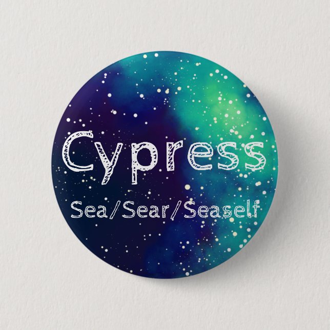 Chapa Redonda De 5 Cm Nombre ___ + Galaxia de Personalizable Pronouns (Anverso)