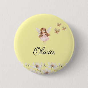 Chapa Redonda De 5 Cm Nombre personalizado del jardín de leche encantado