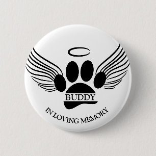 Chapa Redonda De 5 Cm Nombre personalizado del Mascota del perro Angel W