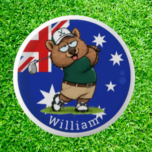 Chapa Redonda De 5 Cm Nombre personalizado wombat