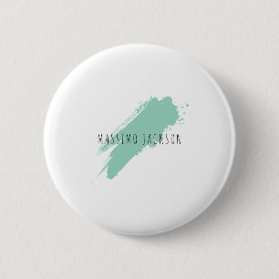 Chapa Redonda De 5 Cm Nombre propio decorativo chic sencillo simple azul