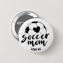 Chapa Redonda De 5 Cm Nombre y número personalizados de la bola de coraz