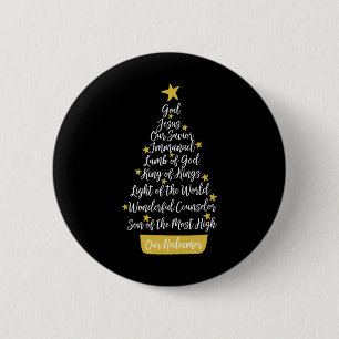 Chapa Redonda De 5 Cm Nombres De Jesus Christian Faith Árbol De Navidad