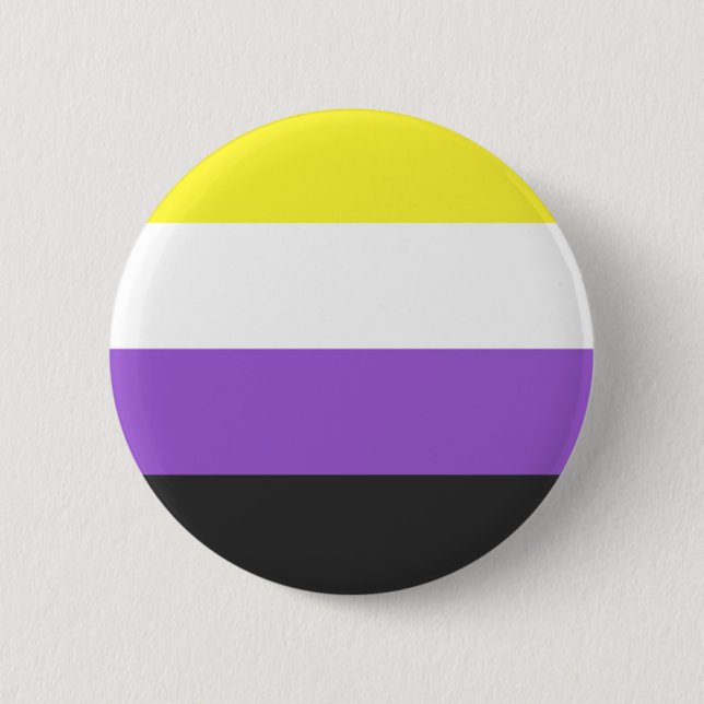Chapa Redonda De 5 Cm NonBinary Flag (Anverso)