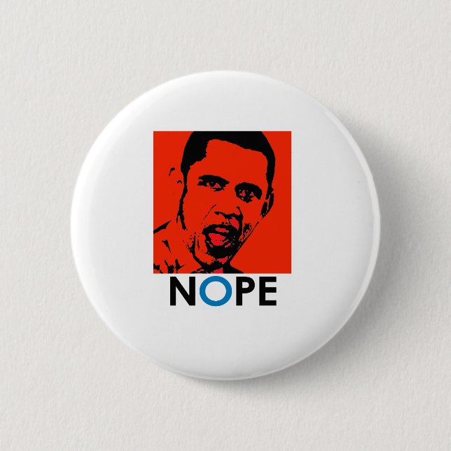 CHAPA REDONDA DE 5 CM NOPE / ANTI-OBAMA (Anverso)