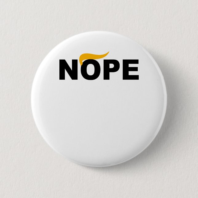 CHAPA REDONDA DE 5 CM NOPE ANTI-TRUMP (Anverso)