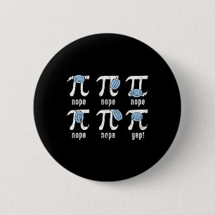 Chapa Redonda De 5 Cm Nope Pi Day Funny Face Mask Math Stuacher P