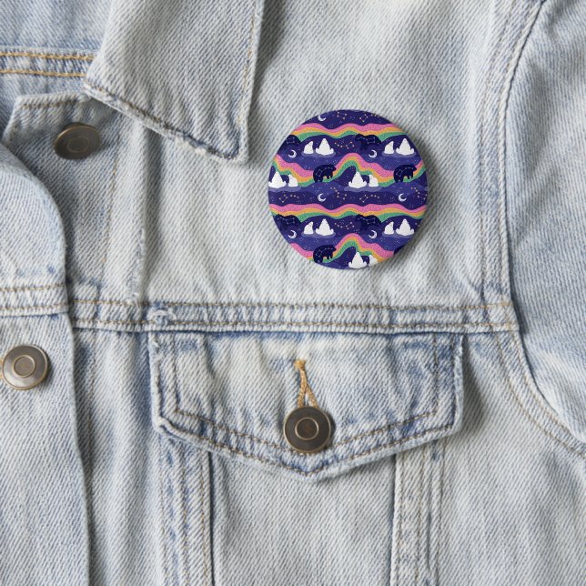 Chapa Redonda De 5 Cm Northern Lights Button (In situ)