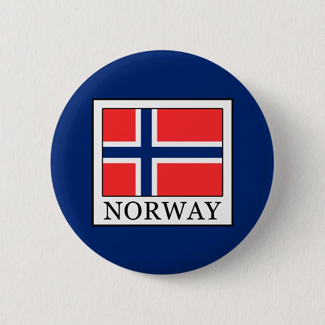 Chapa Redonda De 5 Cm Noruega (Anverso)