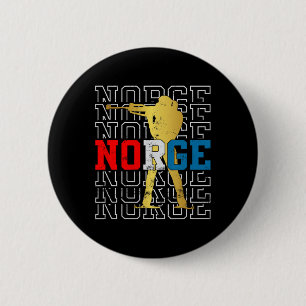 Chapa Redonda De 5 Cm Noruega Biathlon Norge Original