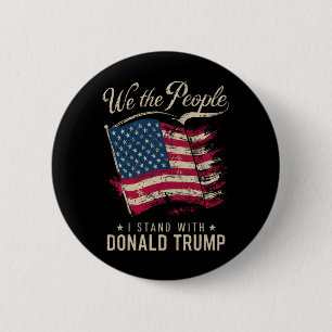 Chapa Redonda De 5 Cm Nosotros el pueblo apoyo a Donald Trump Vintage