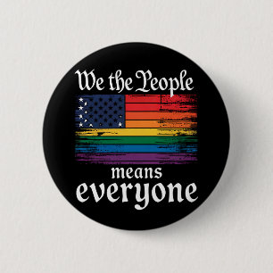 Chapa Redonda De 5 Cm Nosotros El Pueblo Significa Todos Bandera De EE.