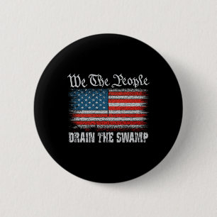 Chapa Redonda De 5 Cm Nosotros El Pueblo Trump Drenar El Pantano Usa Ame
