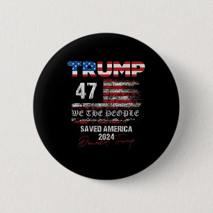 Chapa Redonda De 5 Cm Nosotros, el pueblo, Trump, salvamos a Estados Uni