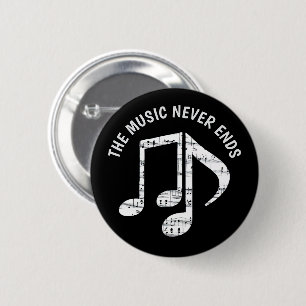 Chapa Redonda De 5 Cm Notas de la música negra