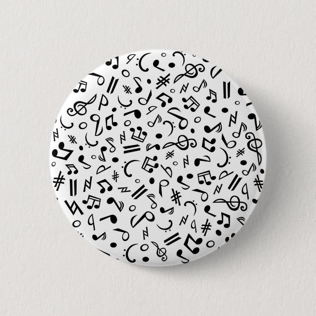 Chapa Redonda De 5 Cm notas de música (Anverso)