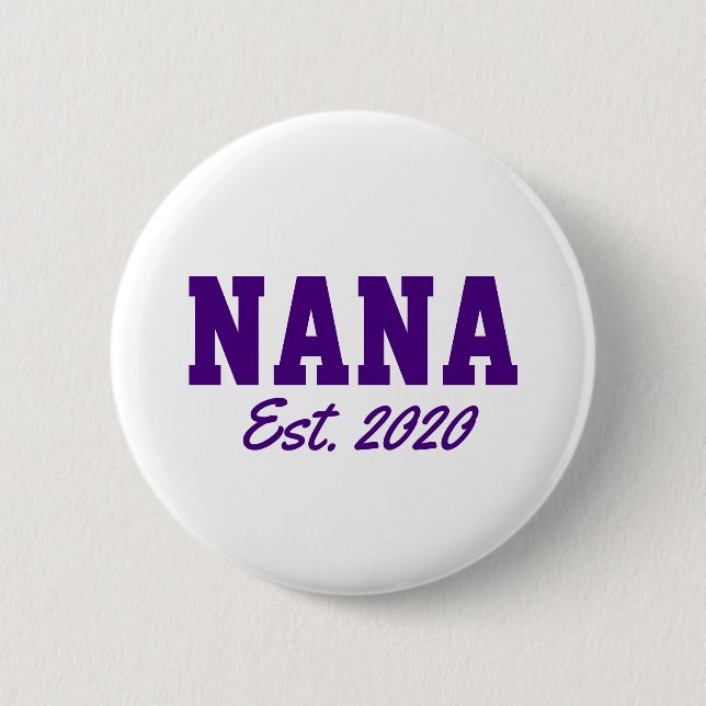 Chapa Redonda De 5 Cm novedad "Nana - est. date" (Anverso)