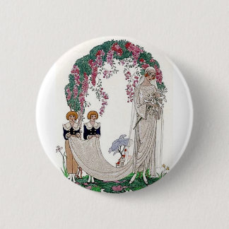 Chapa Redonda De 5 Cm Novia Art Deco