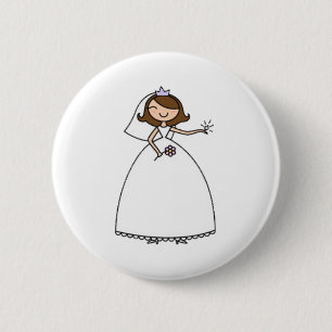 Chapa Redonda De 5 Cm Novia de Blingy que casa el Pin de Bachelorette