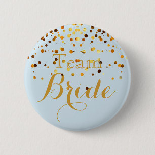 Chapa Redonda De 5 Cm novia del equipo de la boda del Relieve metalizado