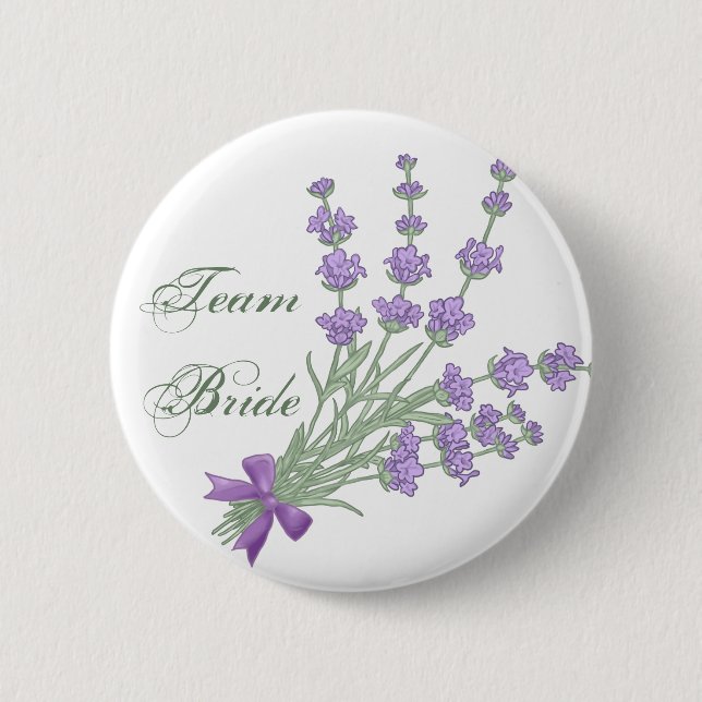 Chapa Redonda De 5 Cm Novia del equipo. Lavendel (Anverso)