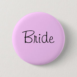 Chapa Redonda De 5 Cm Novia Pin